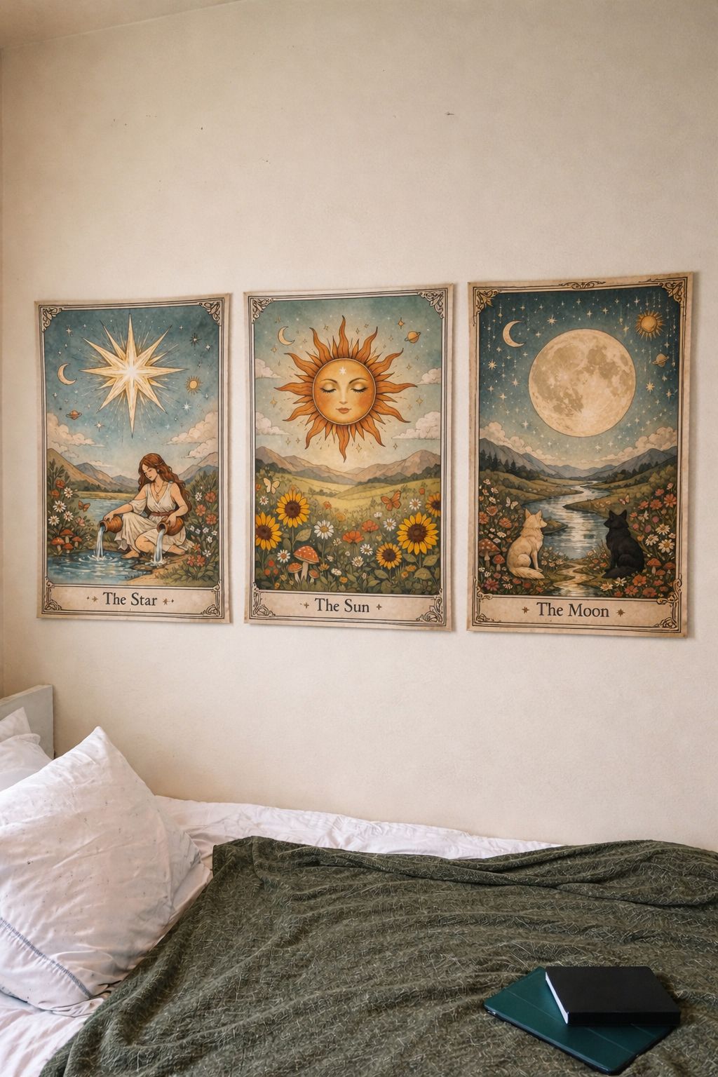 Tarot Tapestry Set (Sun, Moon, Star)