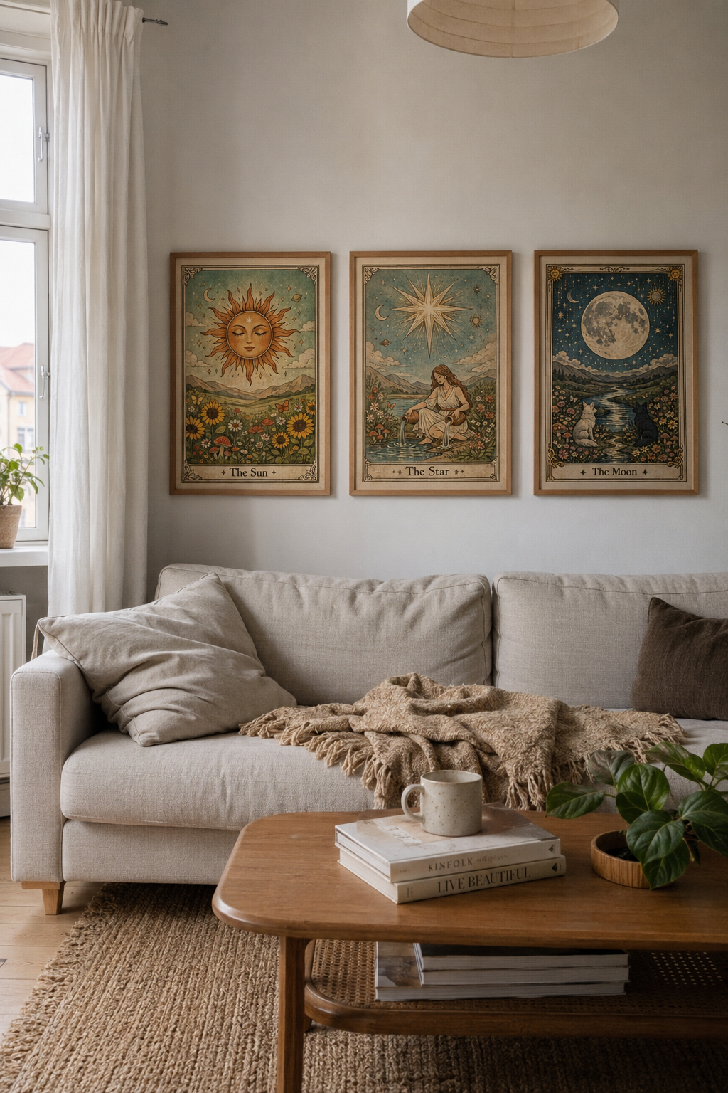 The Sun, The Star & The Moon Vintage Tarot Posters