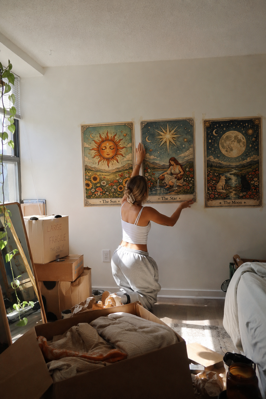 The Sun, The Star & The Moon Vintage Tarot Posters