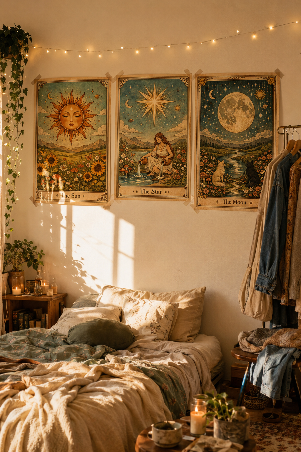 The Sun, The Star & The Moon Vintage Tarot Posters