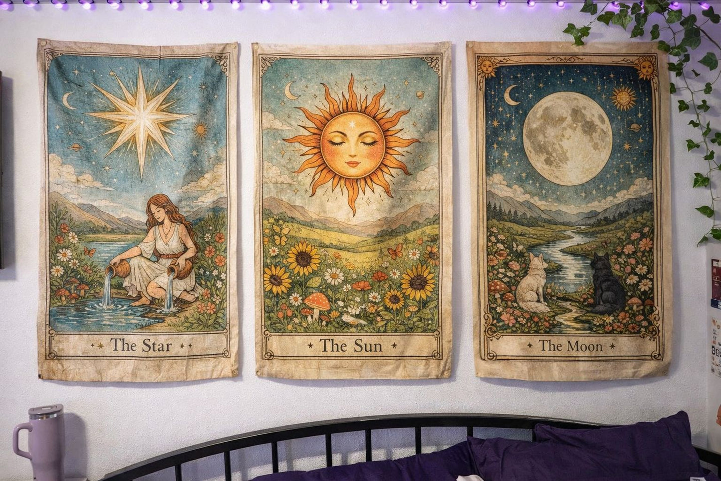 Tarot Tapestry Set (Sun, Moon, Star)